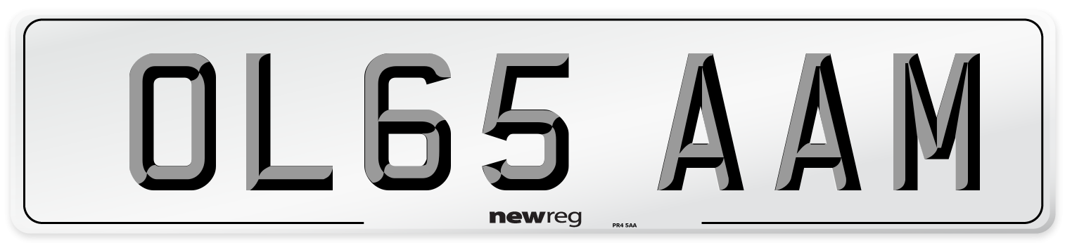 OL65 AAM Number Plate from New Reg
