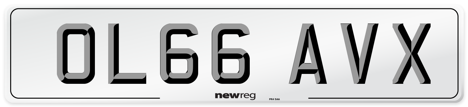 OL66 AVX Number Plate from New Reg