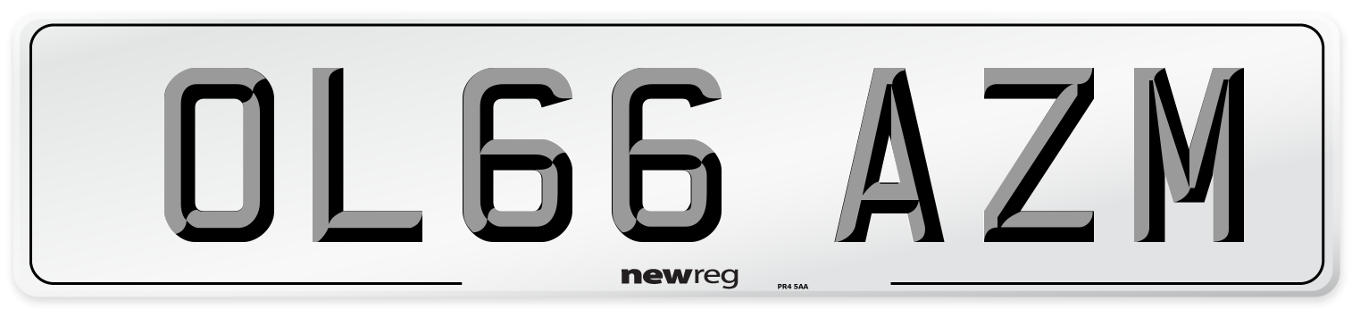 OL66 AZM Number Plate from New Reg