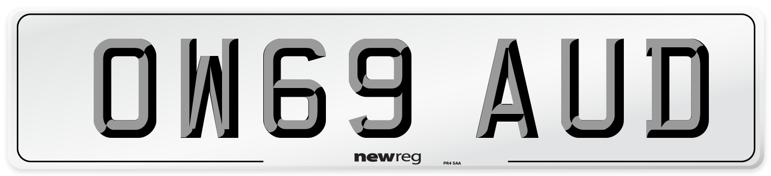 OW69 AUD Number Plate from New Reg