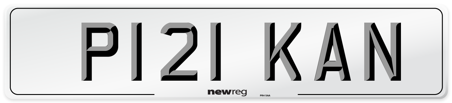 P121 KAN Rear Number Plate