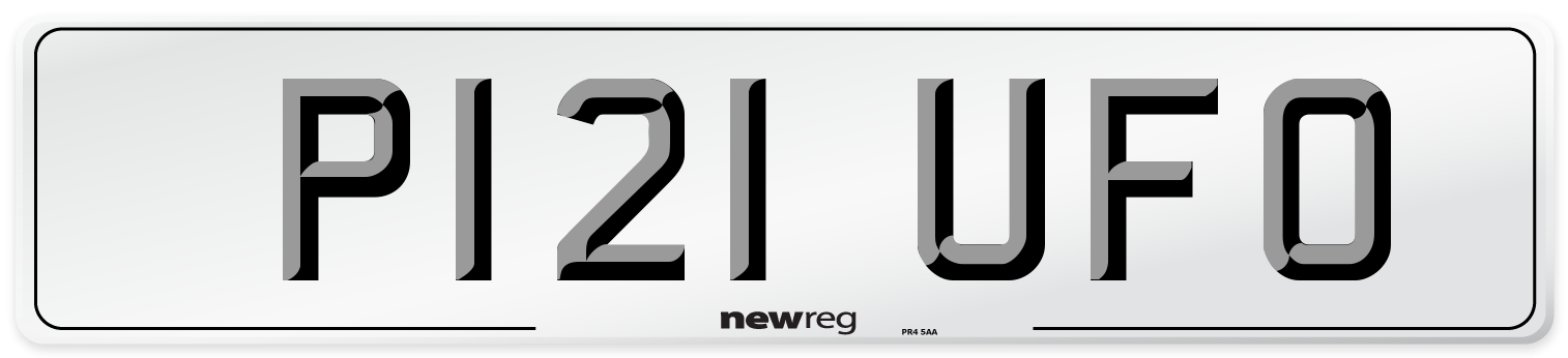 P121 UFO Rear Number Plate