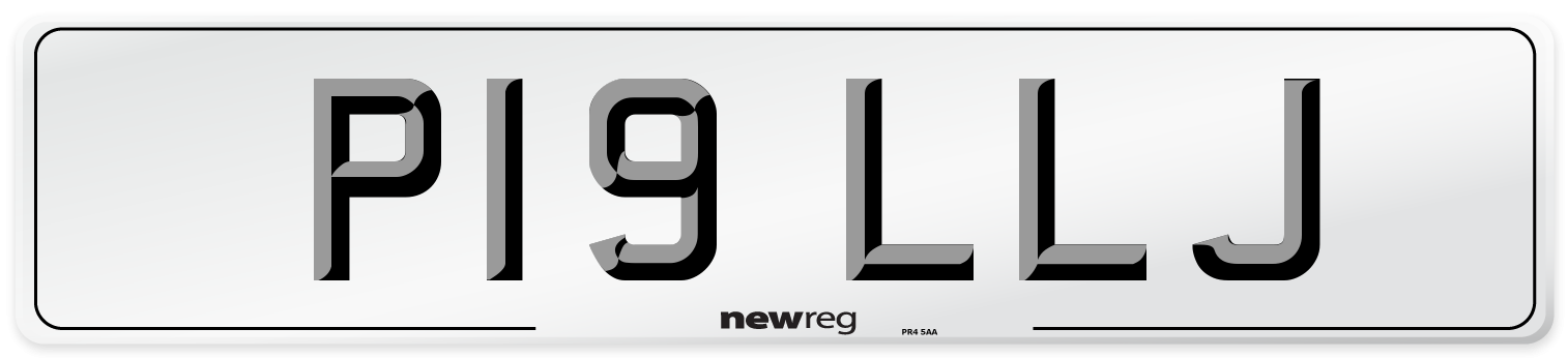 P19 LLJ Rear Number Plate