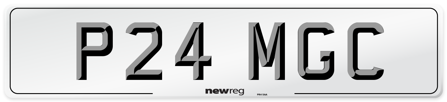 P24 MGC Rear Number Plate