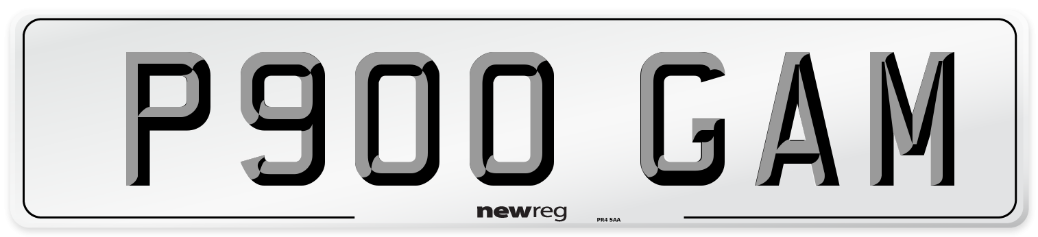 P900 GAM Rear Number Plate
