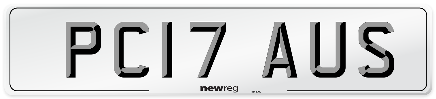 PC17 AUS Number Plate from New Reg
