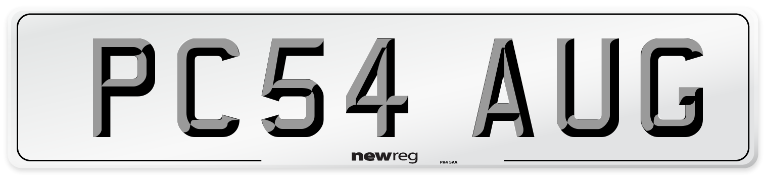 PC54 AUG Number Plate from New Reg