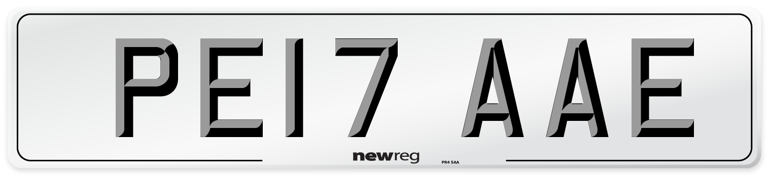 PE17 AAE Number Plate from New Reg