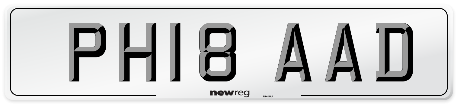 PH18 AAD Number Plate from New Reg
