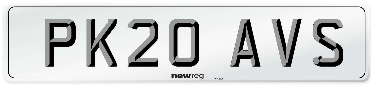 PK20 AVS Number Plate from New Reg