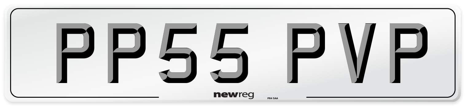 PP55 PVP Number Plate from New Reg