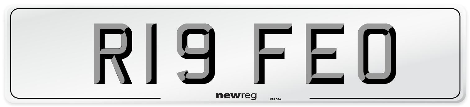R19 FEO Number Plate from New Reg