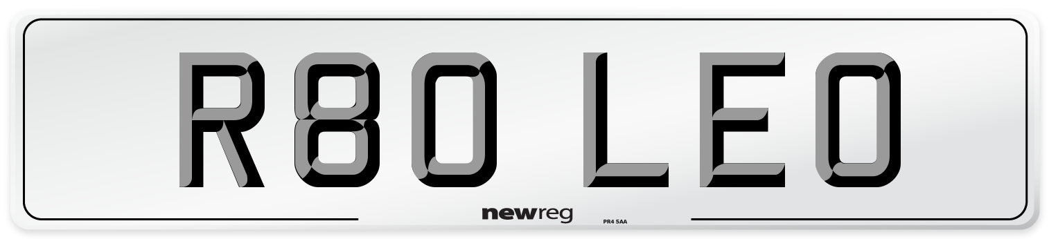 R80 LEO Rear Number Plate