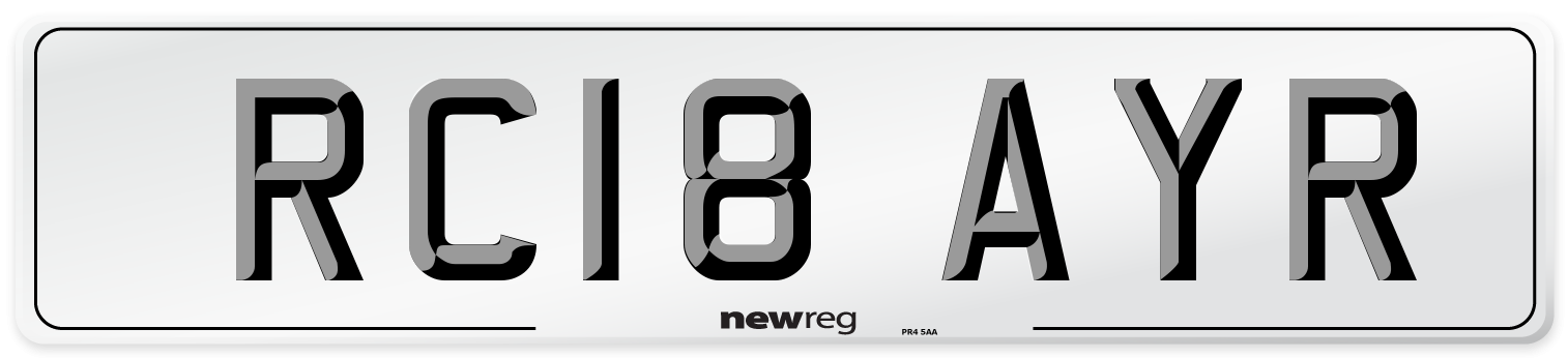 RC18 AYR Number Plate from New Reg