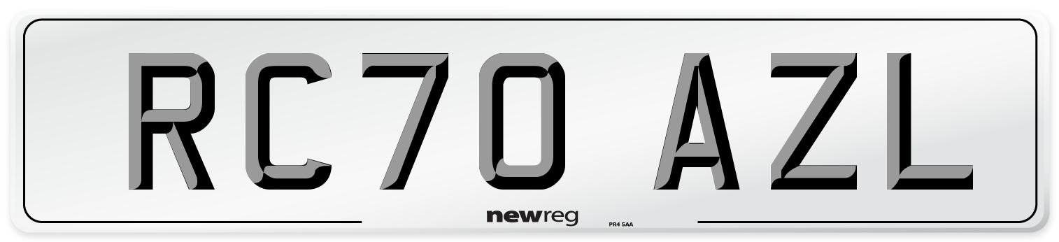 RC70 AZL Rear Number Plate