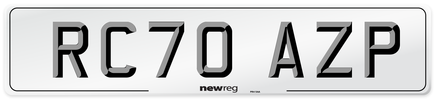 RC70 AZP Rear Number Plate
