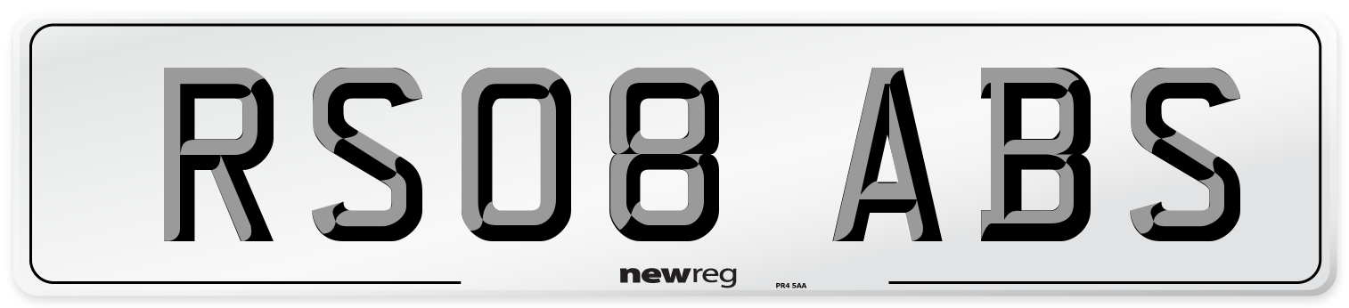 RS08 ABS Rear Number Plate