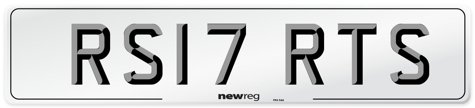 RS17 RTS Rear Number Plate