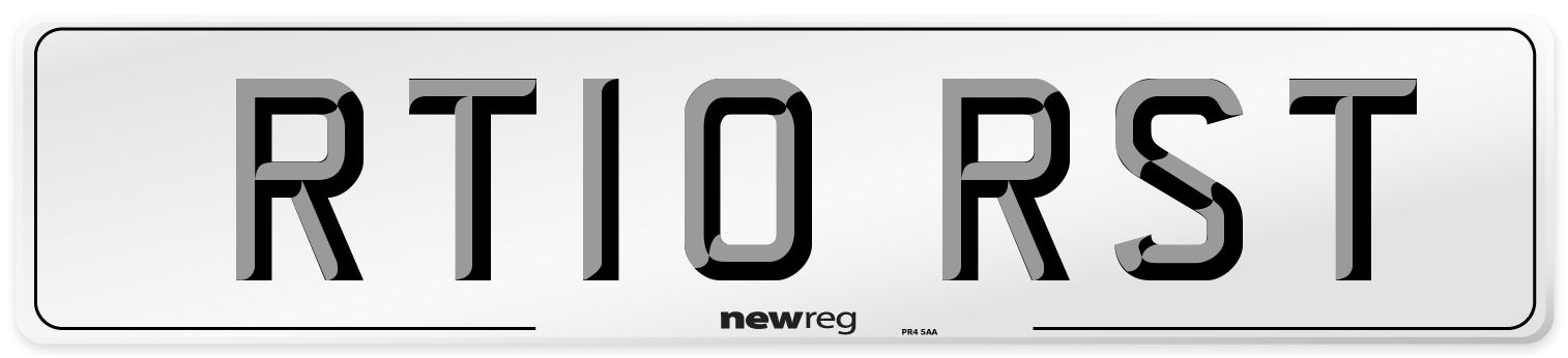RT10 RST Rear Number Plate