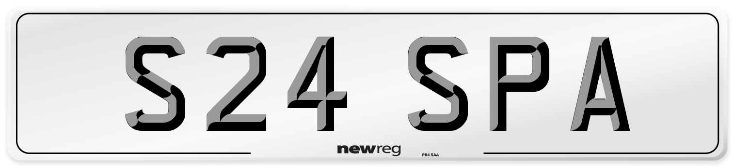 S24 SPA Rear Number Plate