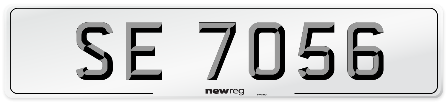 SE 7056 Rear Number Plate