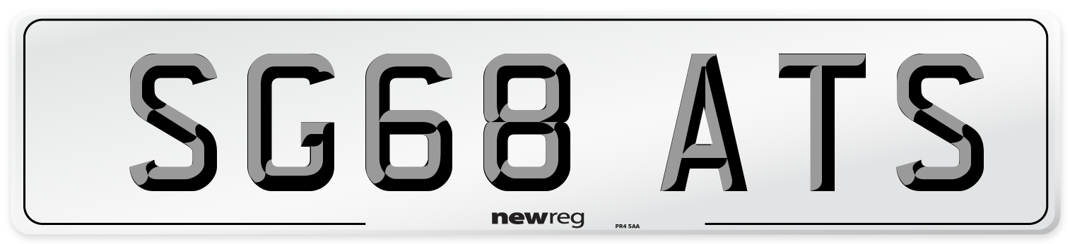 SG68 ATS Number Plate from New Reg