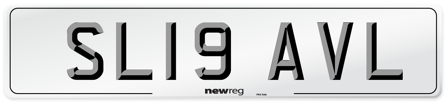 SL19 AVL Number Plate from New Reg