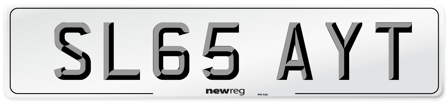 SL65 AYT Number Plate from New Reg