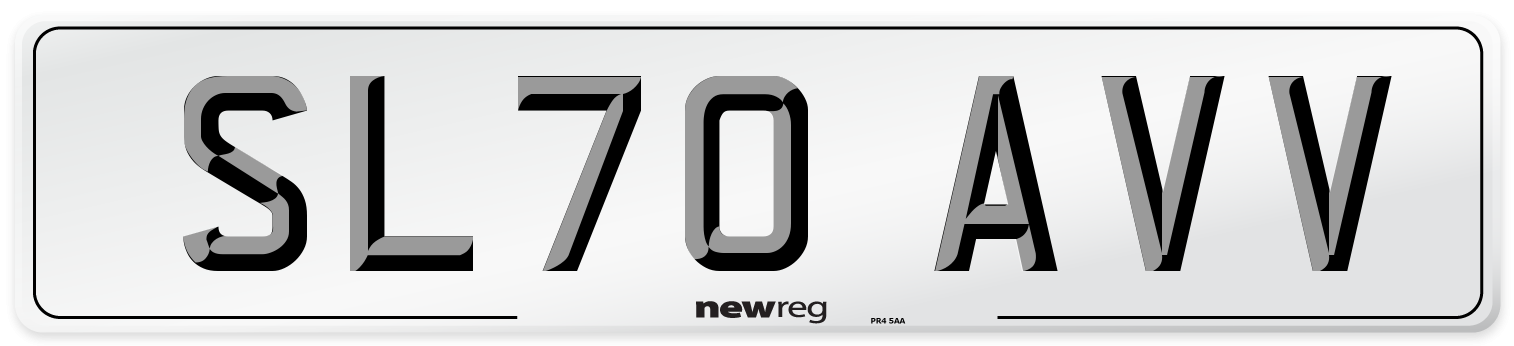 SL70 AVV Rear Number Plate