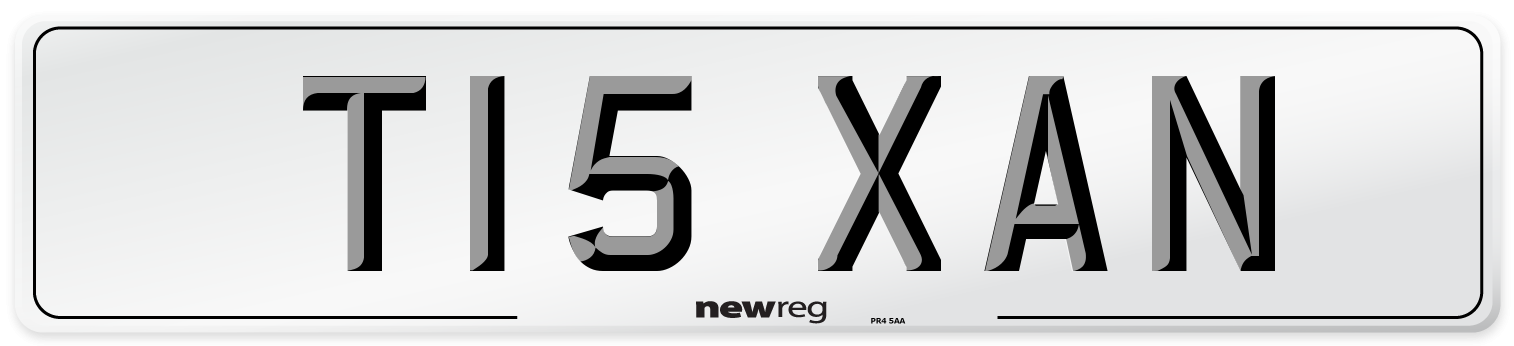 T15 XAN Rear Number Plate