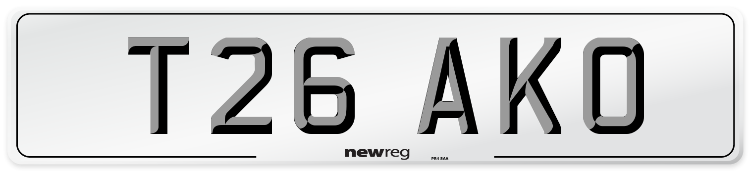 T26 AKO Rear Number Plate