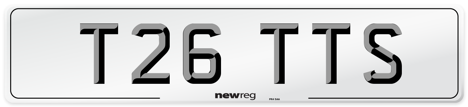 T26 TTS Rear Number Plate