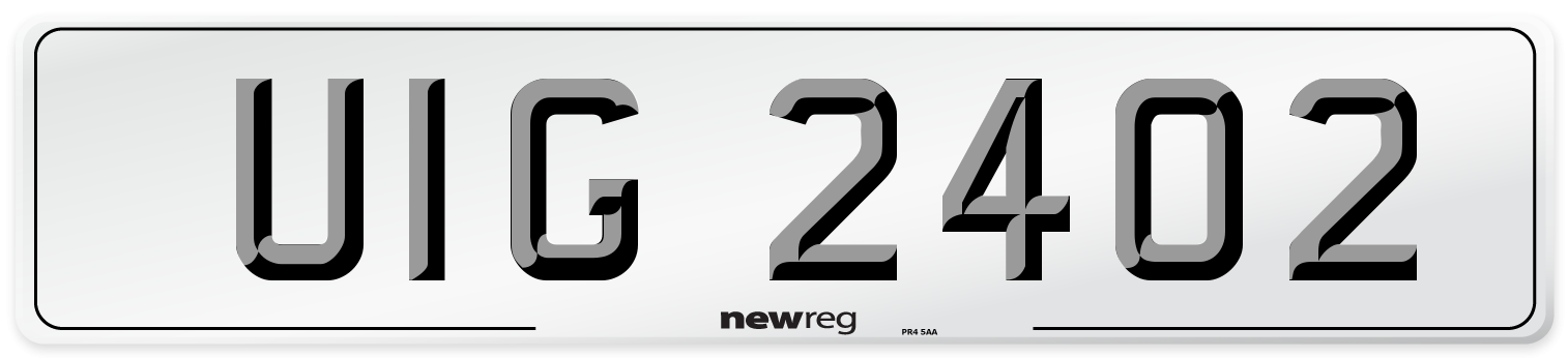 UIG 2402 Rear Number Plate
