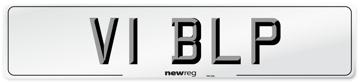 V1 BLP Rear Number Plate