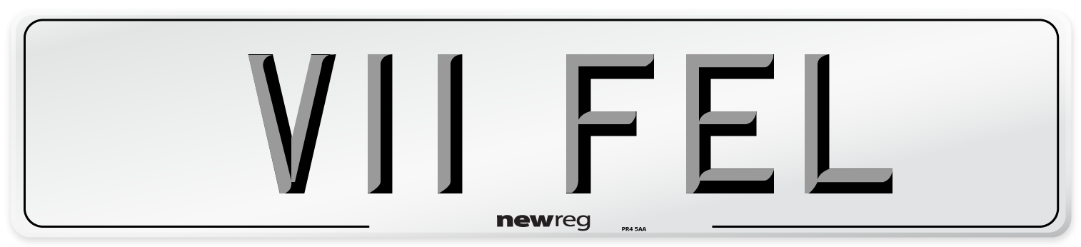 V11 FEL Rear Number Plate