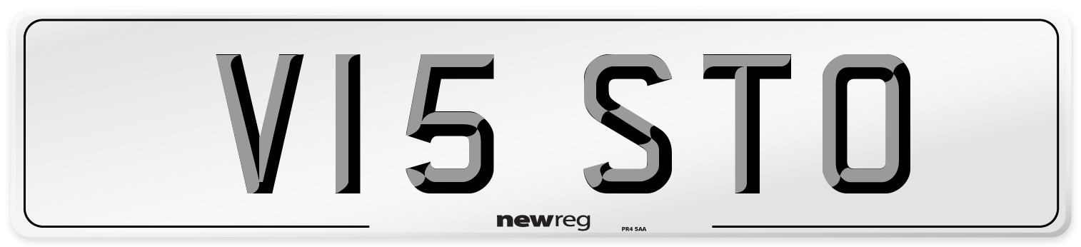 V15 STO Rear Number Plate
