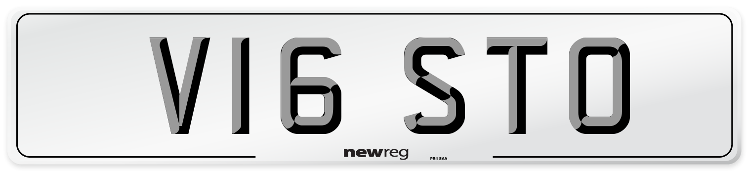 V16 STO Rear Number Plate