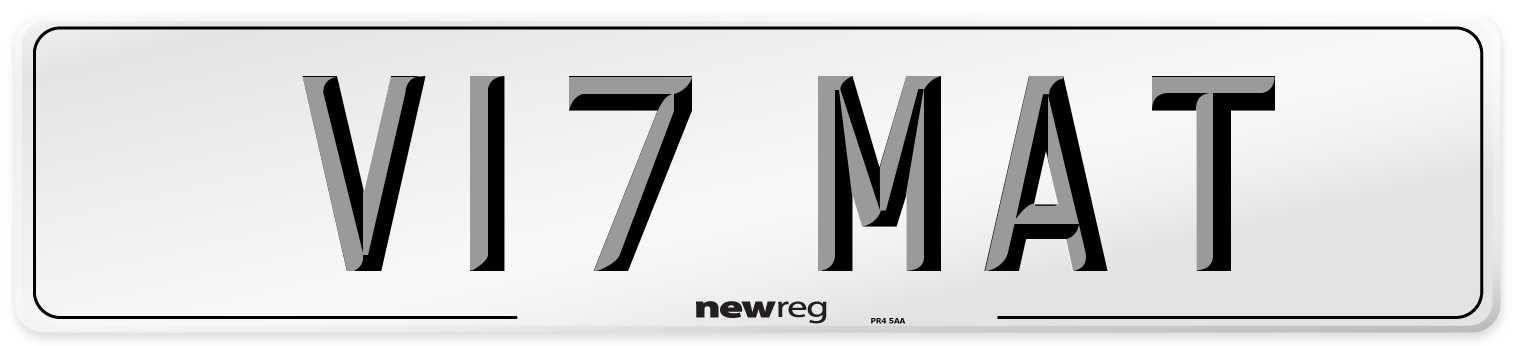 V17 MAT Rear Number Plate