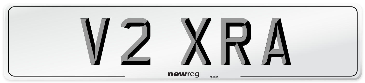 V2 XRA Rear Number Plate