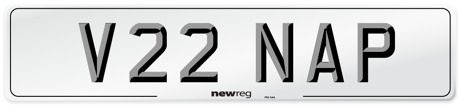 V22 NAP Rear Number Plate