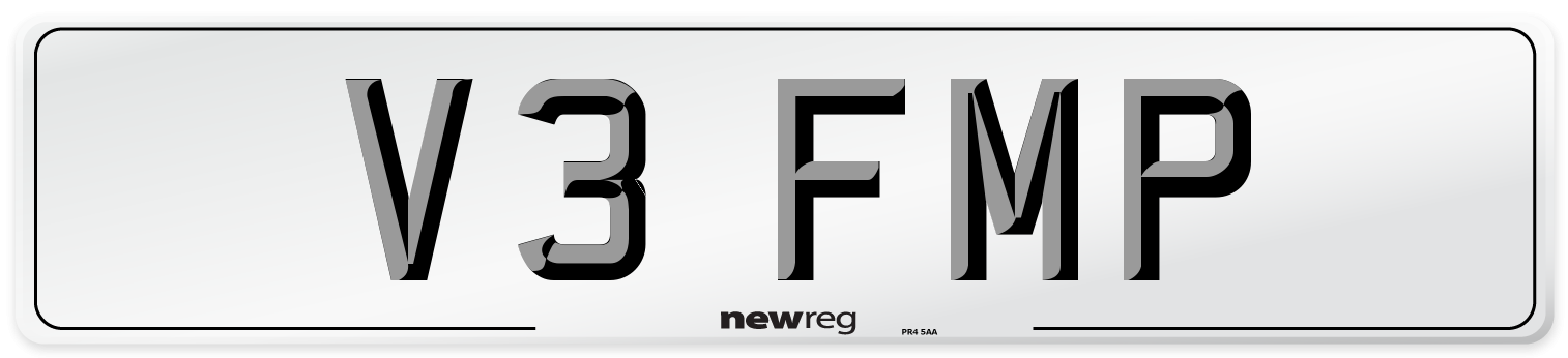 V3 FMP Rear Number Plate