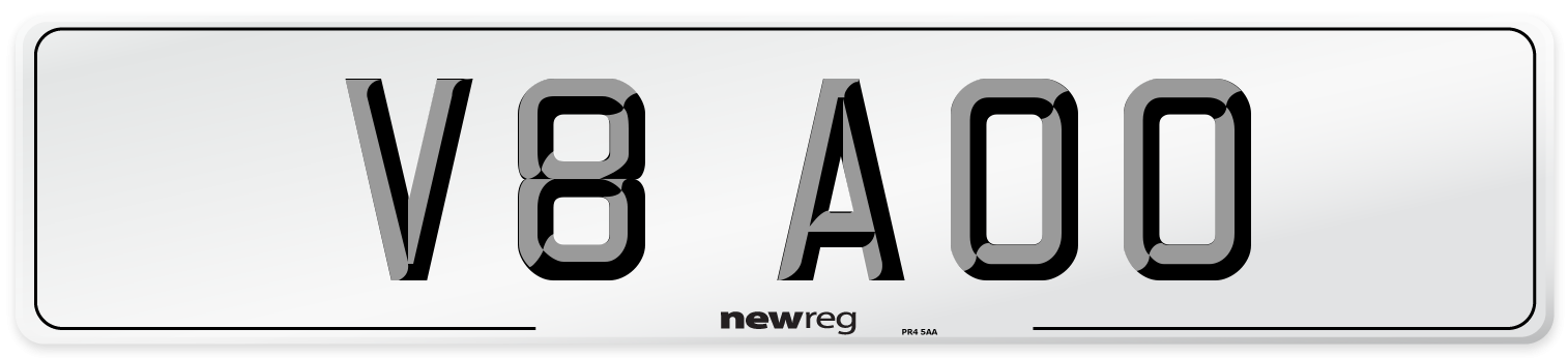 V8 AOO Rear Number Plate