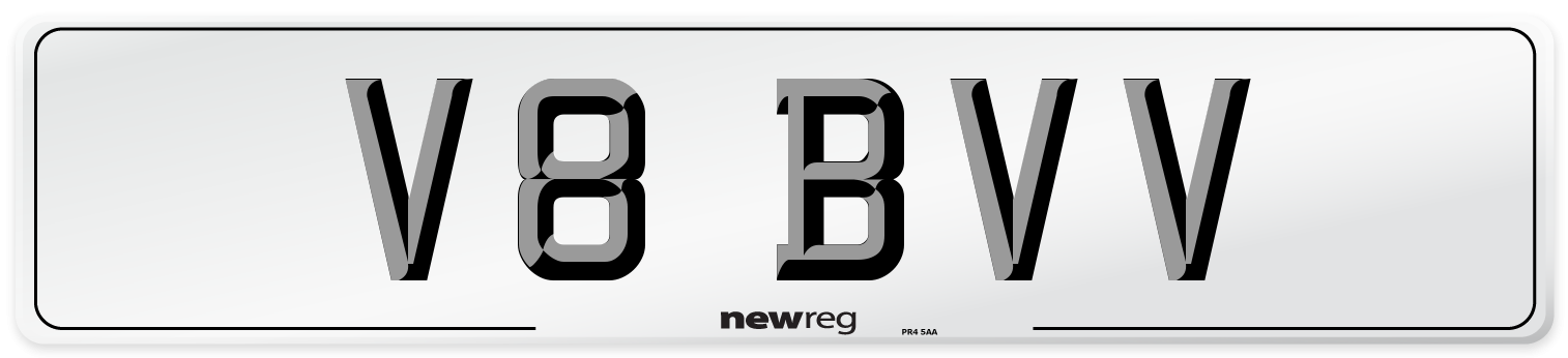 V8 BVV Rear Number Plate