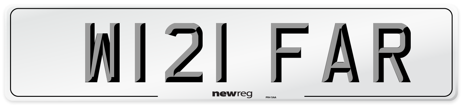 W121 FAR Rear Number Plate
