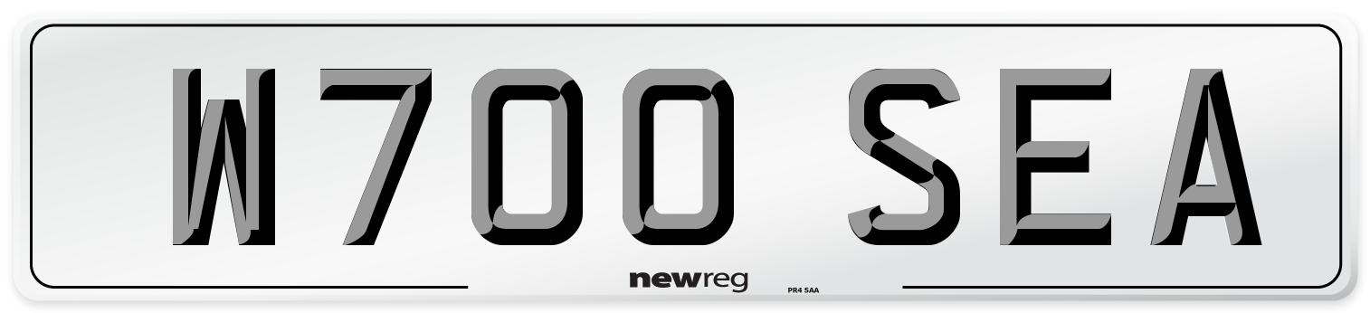 W700 SEA Rear Number Plate