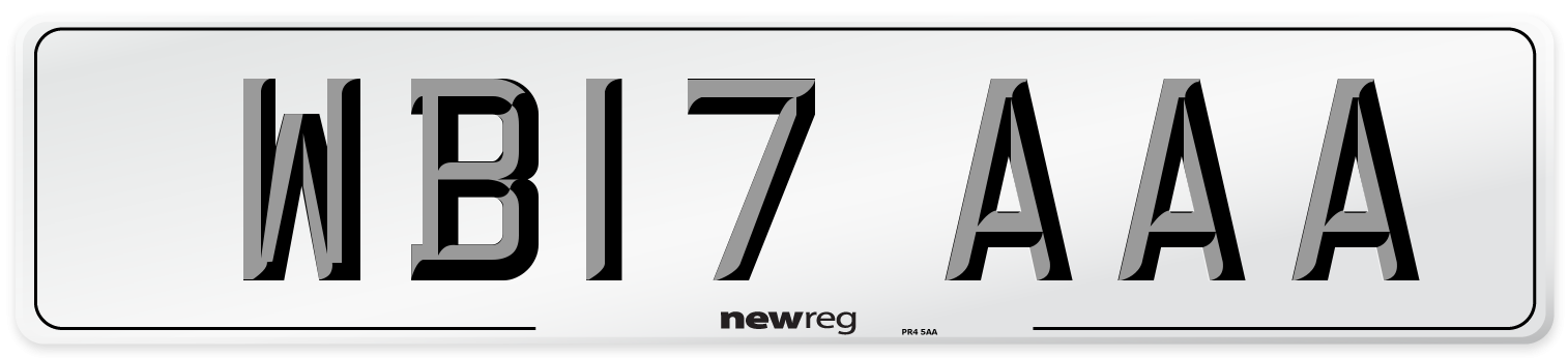 WB17 AAA Number Plate from New Reg