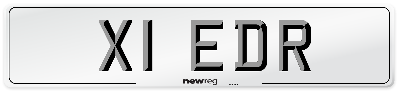 X1 EDR Rear Number Plate