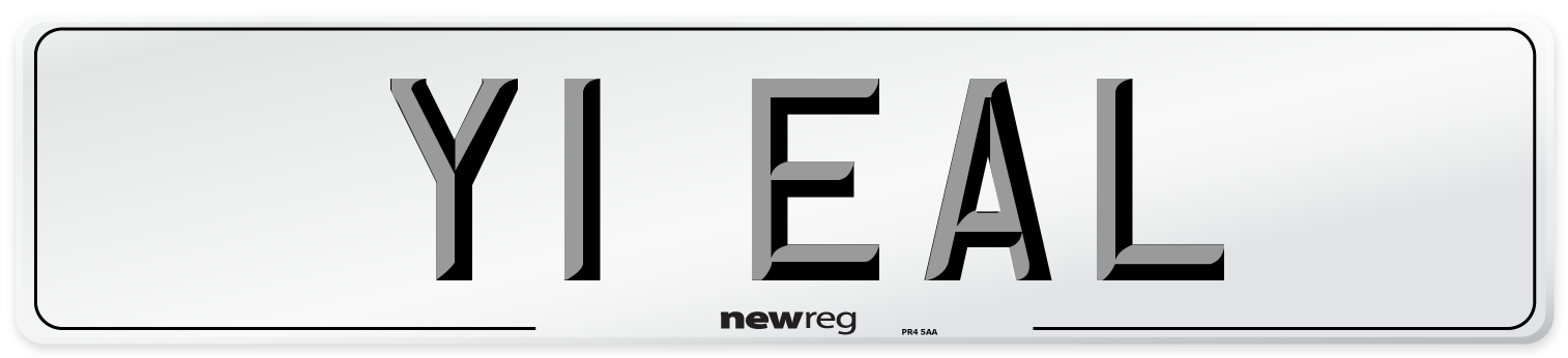 Y1 EAL Rear Number Plate