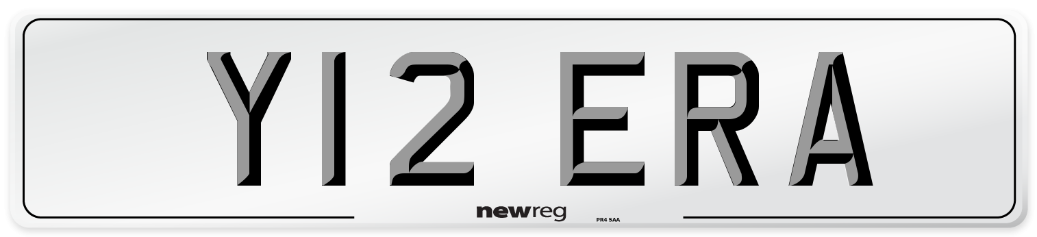 Y12 ERA Rear Number Plate