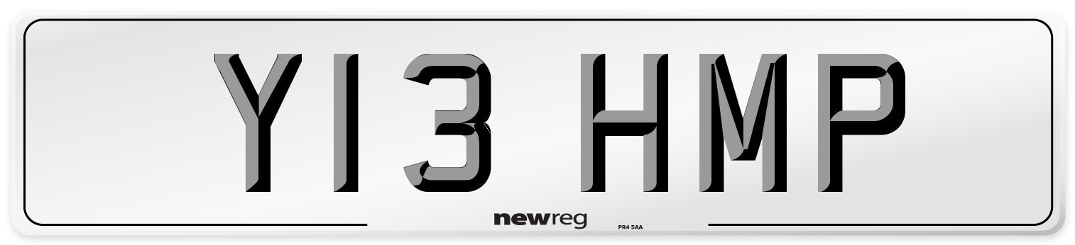 Y13 HMP Rear Number Plate